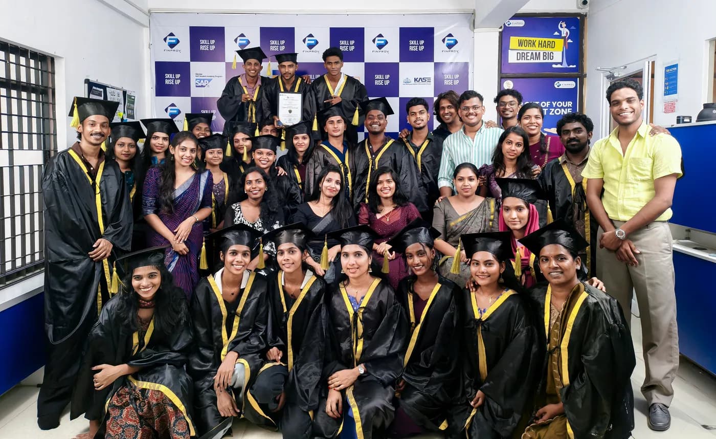 Finprov graduates celebrating together after convocation