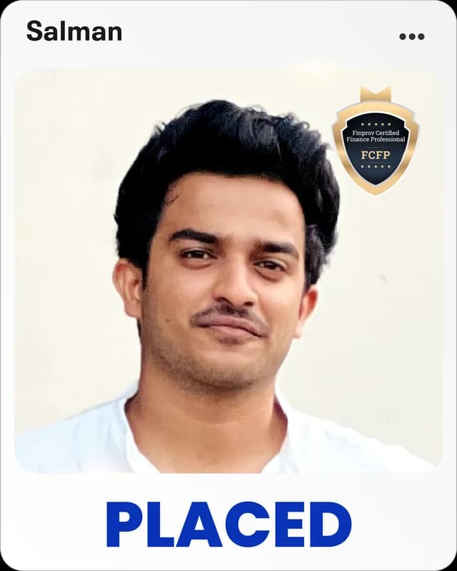 Salman, placed Finprov learner